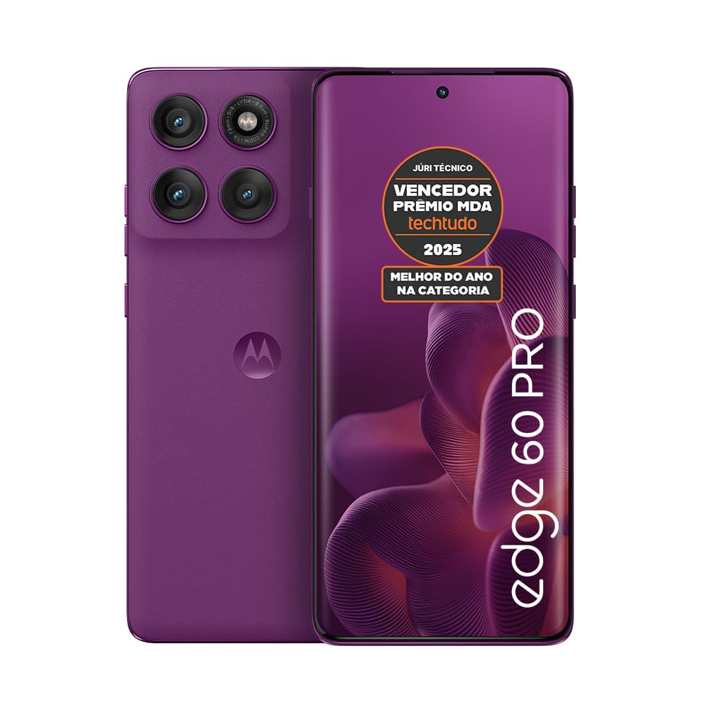 Smartphone Motorola Edge 60 Pro 5g - 512gb 24gb (12gb Ram+12gb Ram Boost) Tela Quad-curve Moto Ai 50mp Sony Camera Ultrarresistencia Militar Ip68 + Ip69 - Violeta
