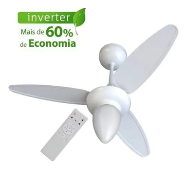 Ventilador de Teto Inverter Wind com Controle Ventisol Cor Branco Diâmetro 96cm 96 Cm 127/220v Plástico 3