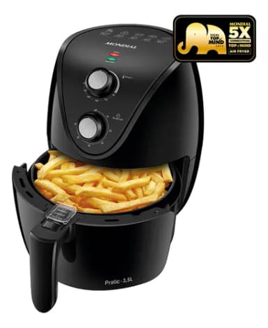 Fritadeira de Ar Af-35-bf Air Fryer 3,5l Preta Mondial Preto 127v