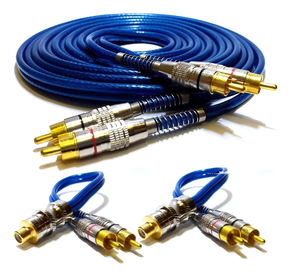 Cabo Rca Blindado 5 Metros e 2 Cabos Y (igual As Fotos)