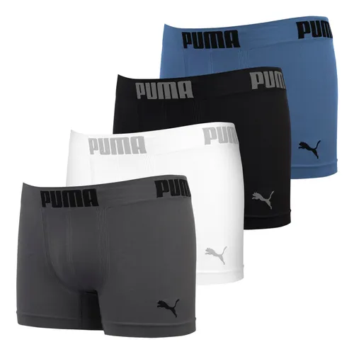Kit 4 Cuecas Boxer Puma Poliamida Sem Costura Box Original