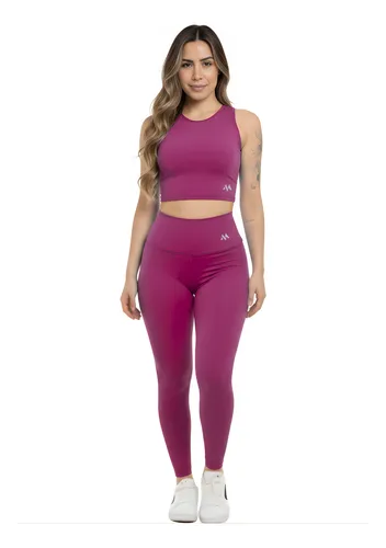 Conjunto Suplex Blackout Zero Transparência Legging e Croppe