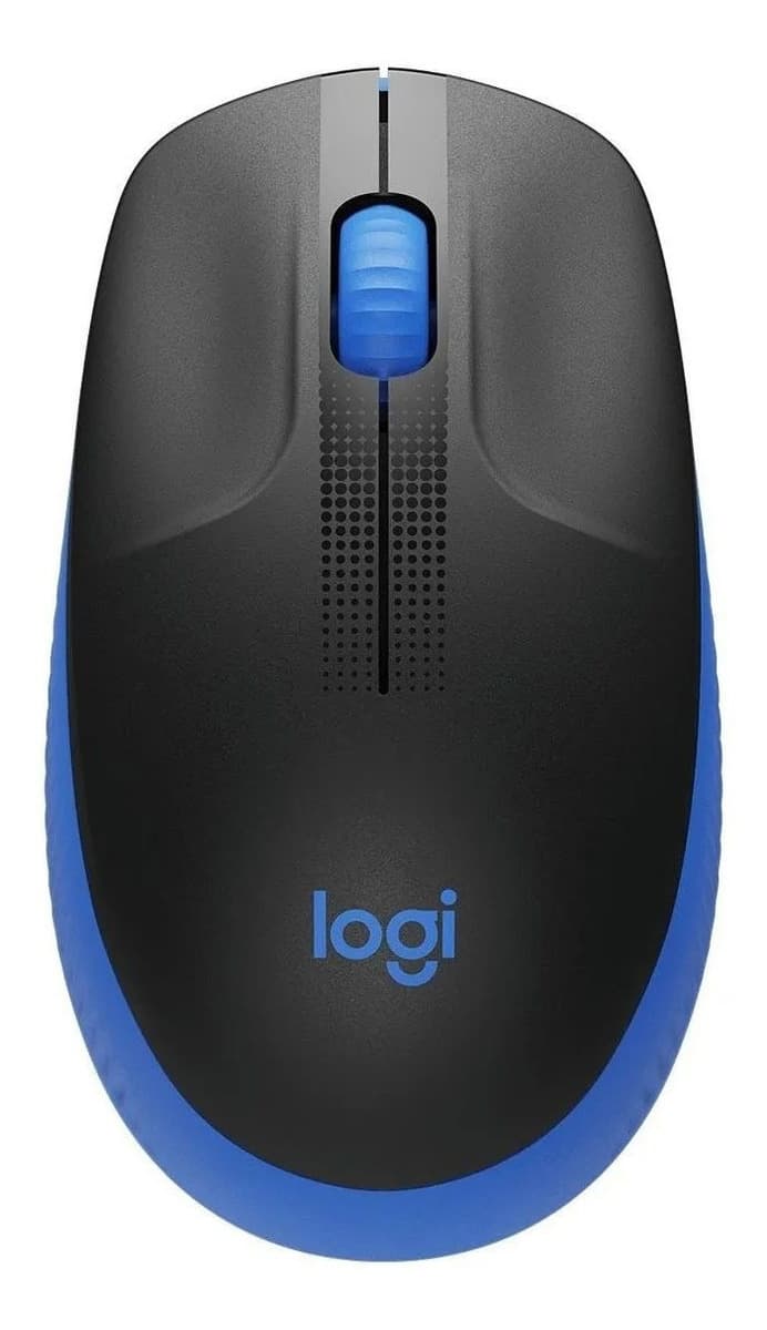 Mouse Sem Fio Logitech M190 com Pilha Inclusa - Azul