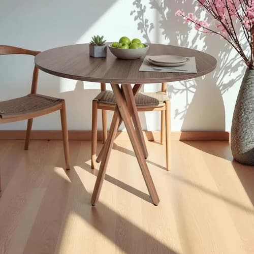 Mesa Jantar Redonda G&amp;d Madeira 80cm Industrial