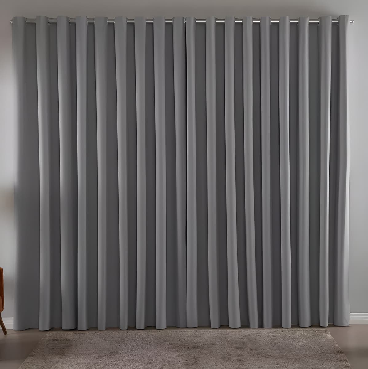 Cortina Blackout em Tecido 2,80x2,30 Corta Luz Cor Cinza