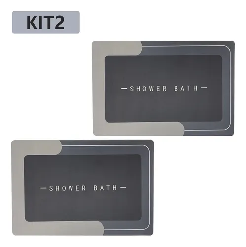 Kit2 Tapetes para Banheiro Tapete Mágico Ultra para Absorçã