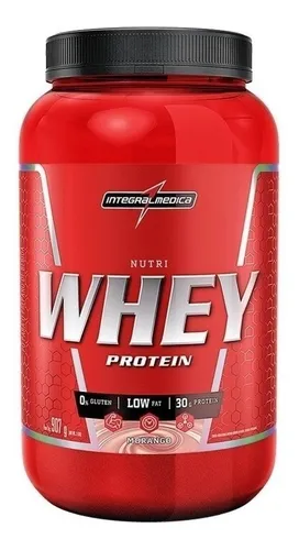 Nutri Whey Protein Morango Pote 900g Integralmédica