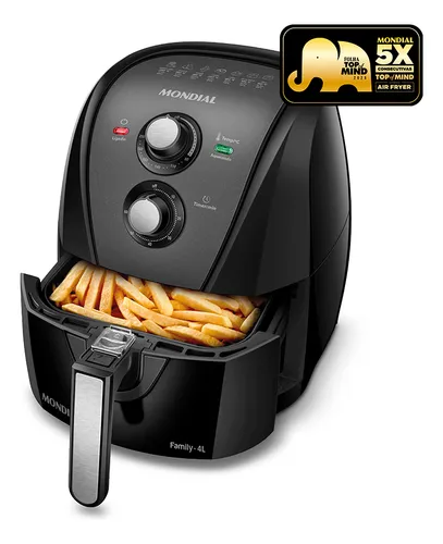 Fritadeira Sem Óleo Air Fryer 4l Mondial 1500w Afn-40-bft Preto 127v