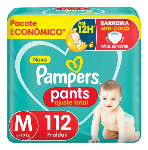 Fralda Pampers Pants Ajuste Total M 112 Unidades