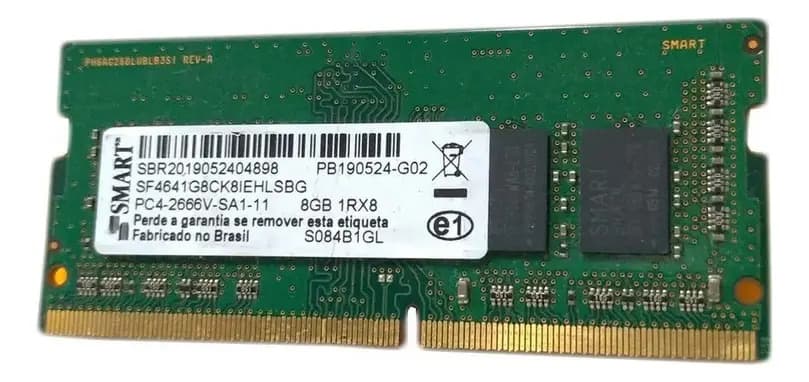 Memória Ram Verde 8gb 1 Smart Sf4641g8ck8iehlsbg