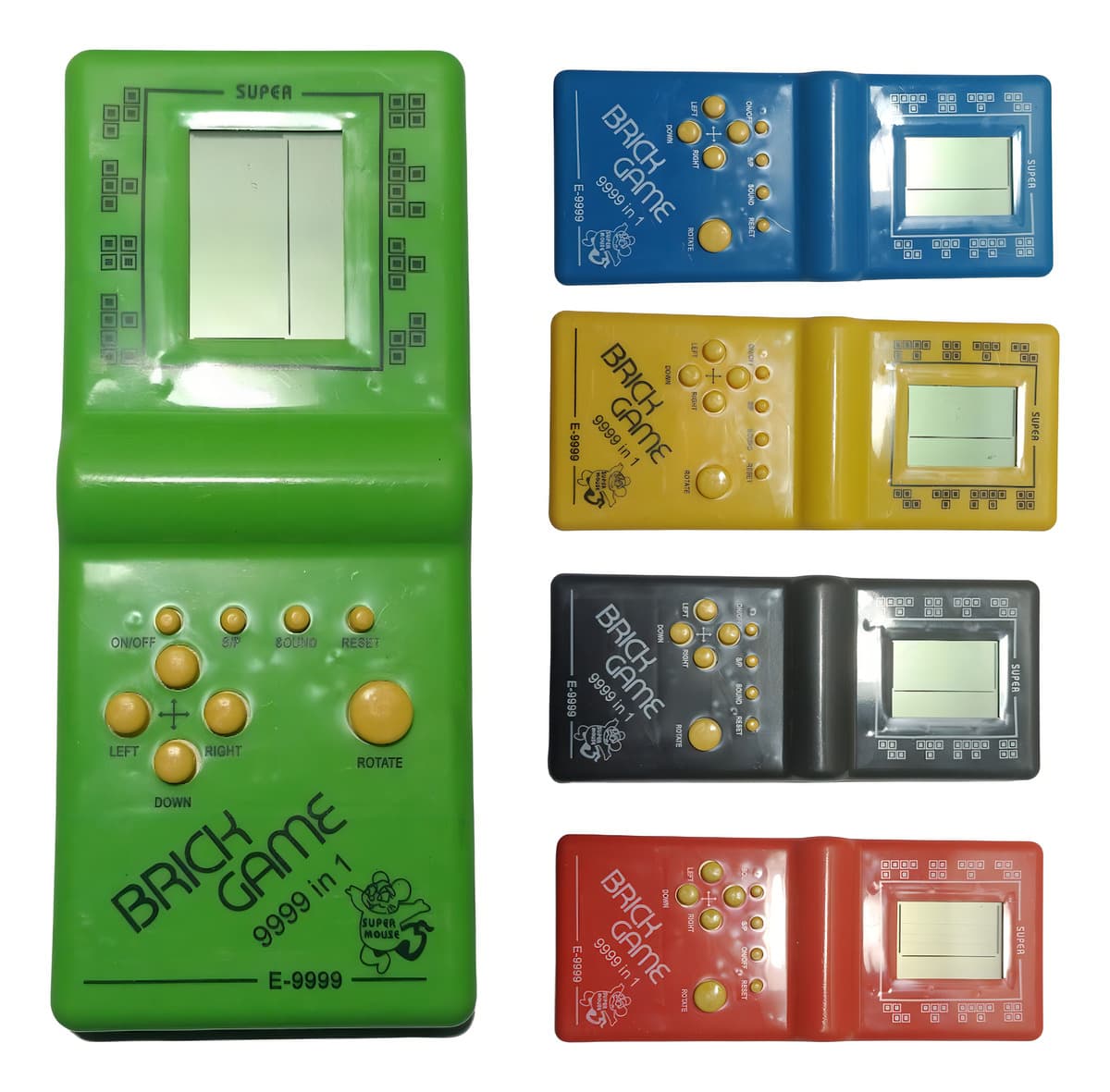 Console Portátil Brick Game 9999 In 1 com 9999 Jogos Tetris Verde