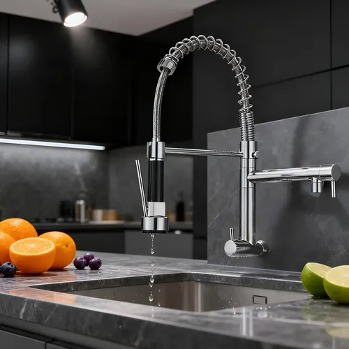 Torneira Cozinha Monocomando Parede Ou Bancada Extensivel