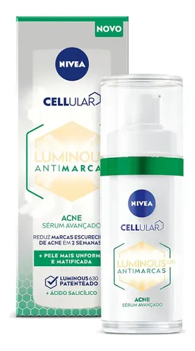 Nivea Sérum Facial Cellular Luminous 630® Antimarcas Acne 30ml Acneica Dia/noite