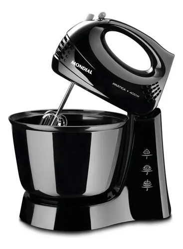 Batedeira Prática Mondial 400w - B-44-b Preto 127v