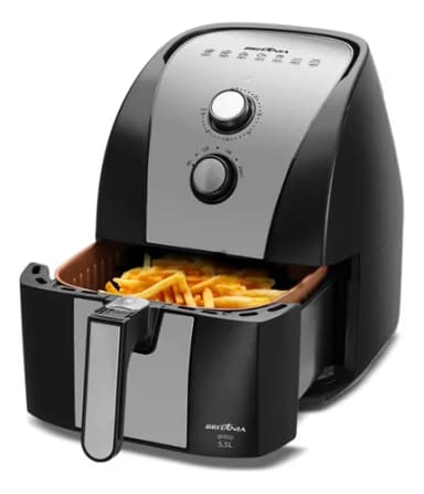 Britânia Air Fryer Bfr51 5,5l Antiaderente Gold Potência de 1500w Cor Preto 127v