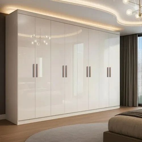 Guarda Roupa Casal Branco Paris 8 Portas 4 Gavetas Espresso Móveis