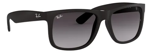 Óculos de Sol Ray-ban Justin Classic Rb4165 Negro Quadrado Preto Verde-escuro Preto-fosco