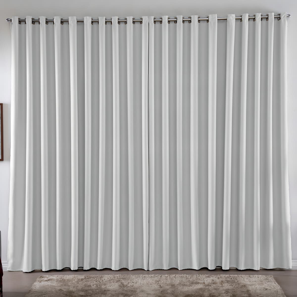 Cortina 4,00x2,80 Metros Blackout Blecaute Gelo Corta Luz em Tecido Grosso para Quarto e Sala Texfine