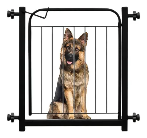 Grade Portão Preto Proteção Pets 68 a 73 / 78 a 83 Cm Cachorro Aramado 69cm