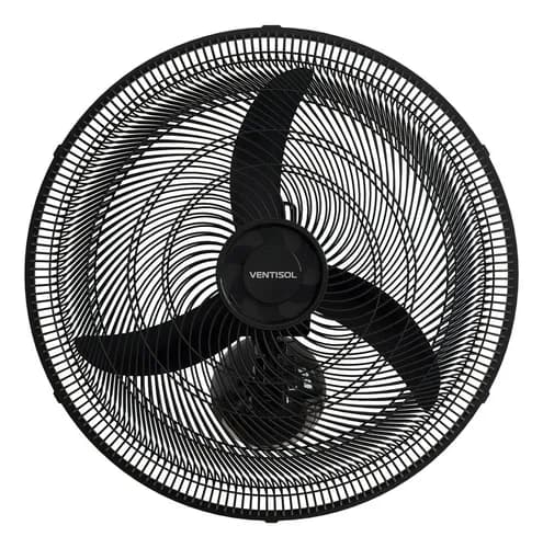 Ventilador Oscilante de Parede Ventisol New 3 Pás 50cm 1300rpm Preto 50 Cm 60 127v Plástico