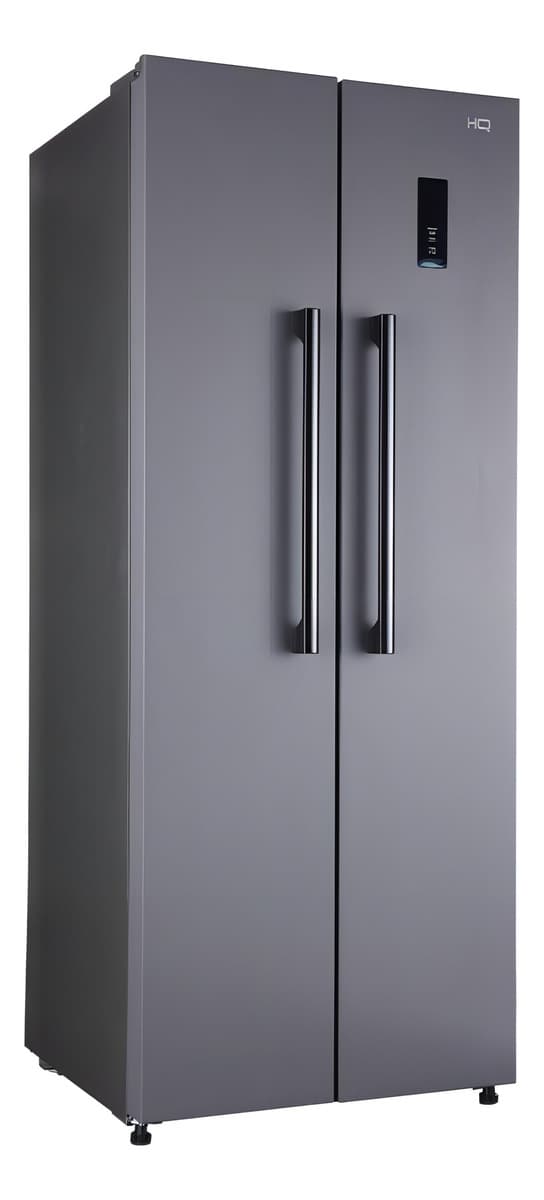 Geladeira Refrigerador Hq Frost Free Side By Side 460 Litros Cinza Hq-460sbsff