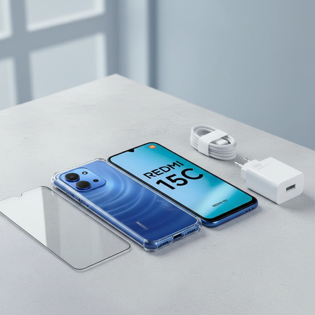 Celular Xiaomi Redmi 15c 256+8gb Ram Dual Sim Cor Azul