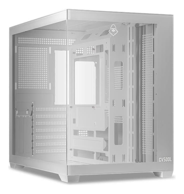 Gabinete Gamer Mancer Cv500l Mid Tower Lateral/vidro Branco