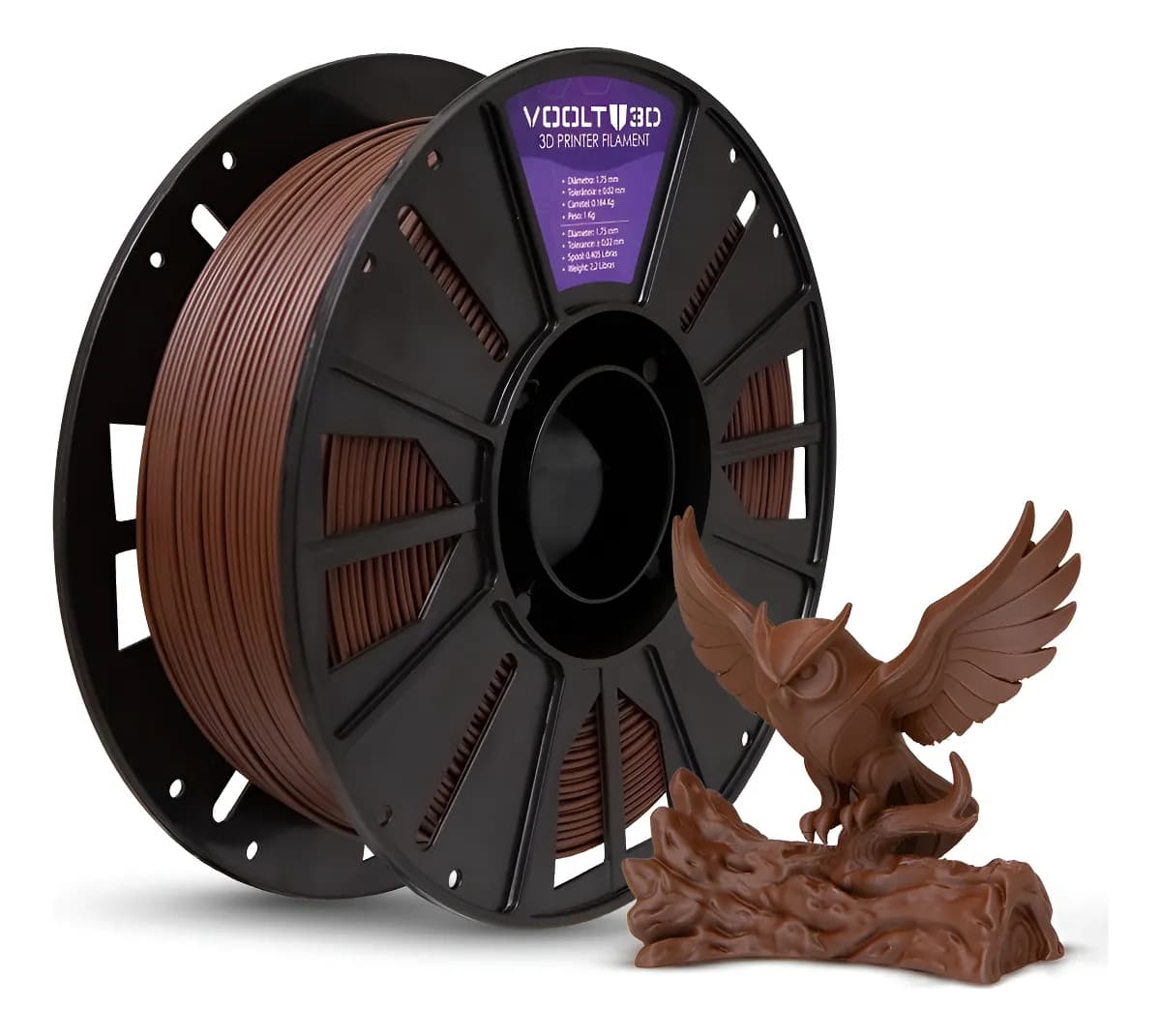 Filamento Pla Marrom Velvet 1kg Fab. Nacional Voolt3D