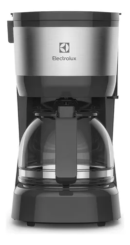 Cafeteira Elétrica Electrolux Jarra Vidro, Acabamento Inox Filtro Permanente Removível Sistema Corta Pingos Capacidade 15 Xicaras 600ml Ecm10 Preto 127v