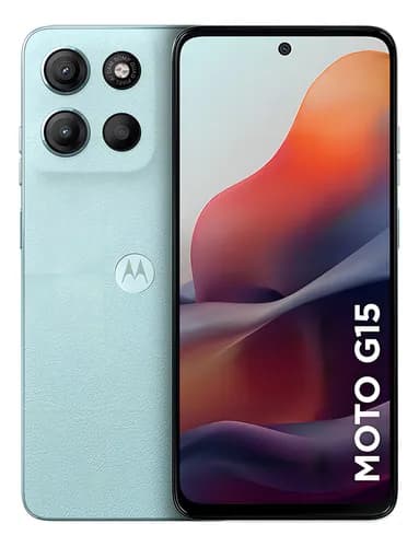 Smartphone Motorola Moto G15 - 128gb 12gb (4gb Ram+8gb Ram Boost) e Camera 50mp com Ai e Night Vision Bateria de 5200 Mah Tela Fhd+ 6.7 com Superbrilho Nfc Azul Claro