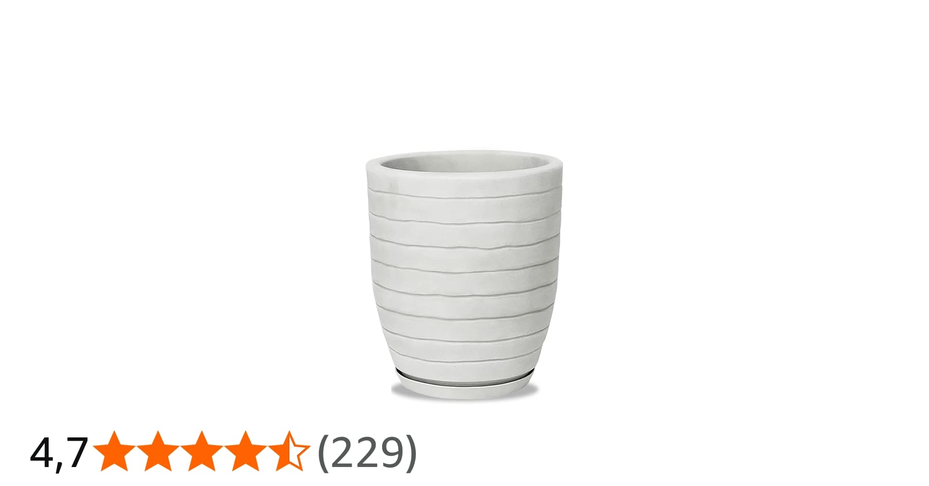 Vasart Relevo Vaso de Flores, Antique Branco, 39x49cm