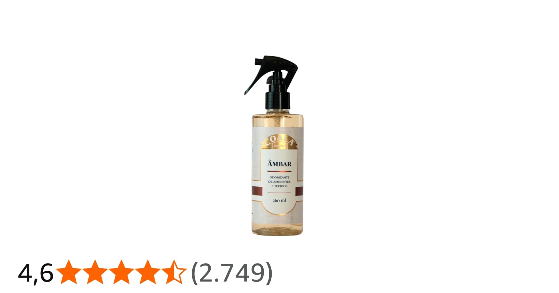 Coala Home Spray Ambientes e Tecidos 260ml Ambar