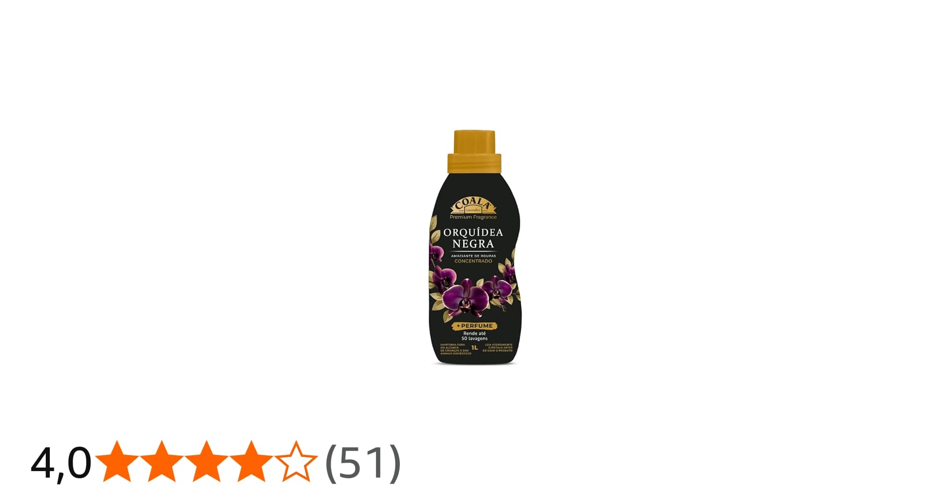 Coala Laundry Amaciante de Roupas Concentrado 1 Litro Orquídea Negra