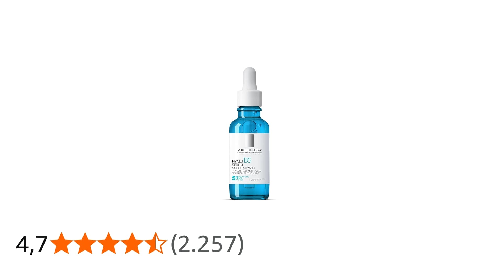 La Roche-Posay Hyalu B5 Sérum Antirrugas, Reparador Redensificador, Rugas e Linhas Finas, Ácido Hialurônico, Vitamina B5, Recupera Elasticidade e Volume