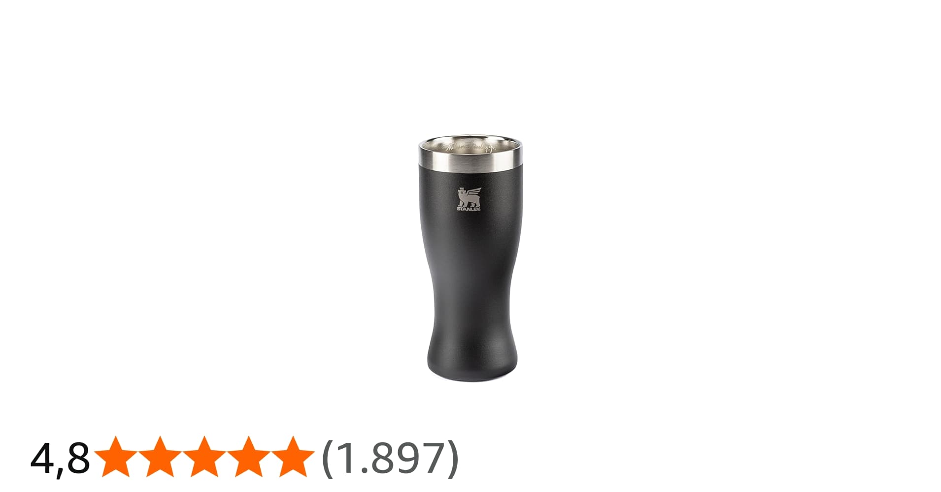 Stanley - Copo Térmico Pilsner, 444ml, Copo para Bebidas Frias Ou Quentes, Foundry Black : Amazon.com.br: Alimentos e Bebidas