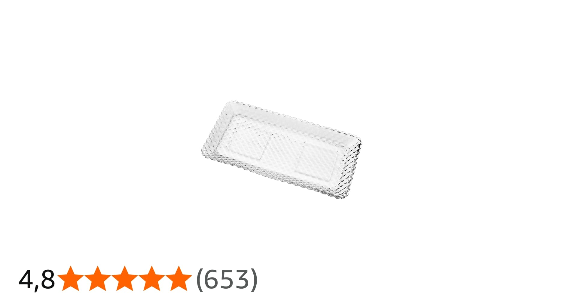 Lyor - Travessa de Cristal Diamante 25cm X 13cm X 2cm