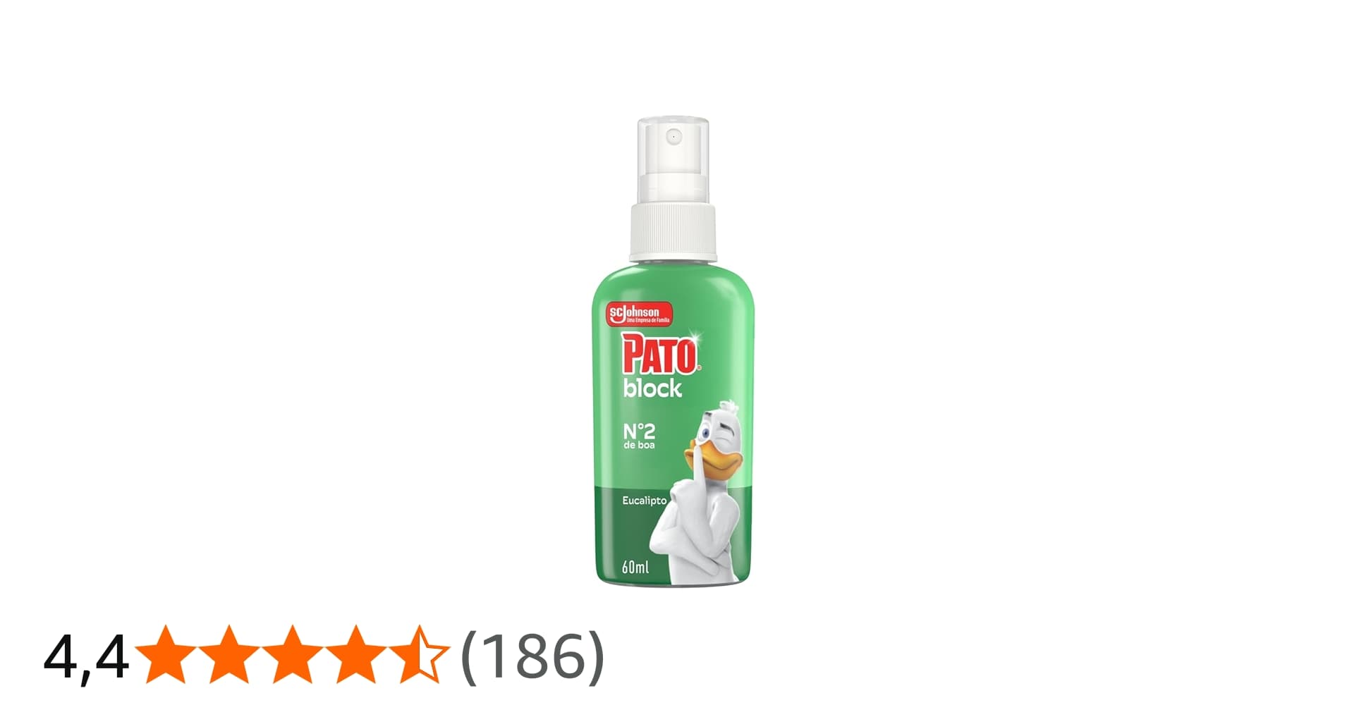 Pato Odor Block Bloqueador de Odores Sanitários, Vaso Sanitario Livre de Odores, Eucalipto, 60ml