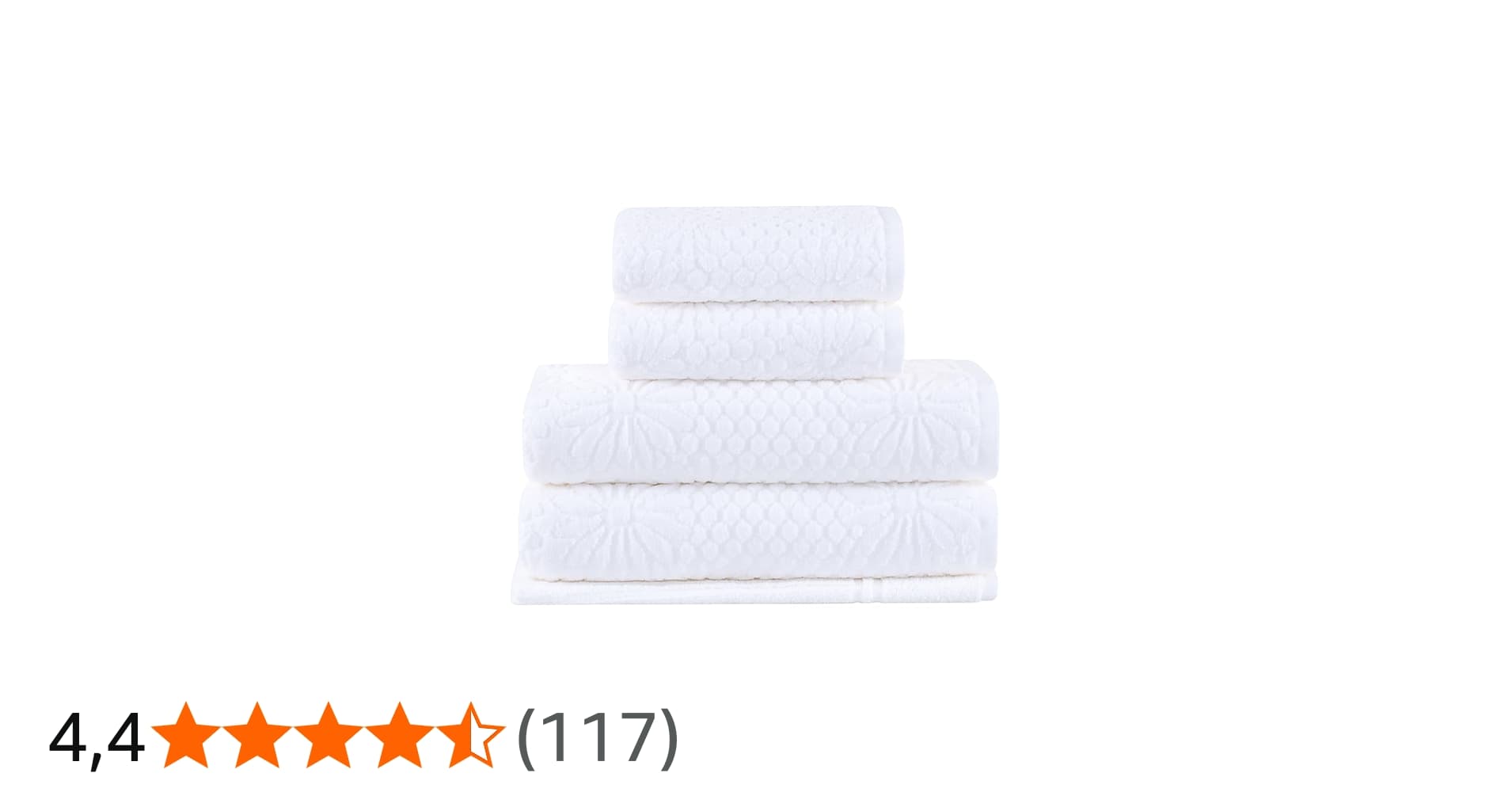 Buddemeyer Jogo de Toalhas Amanhecer Banho Branco 5 Peças