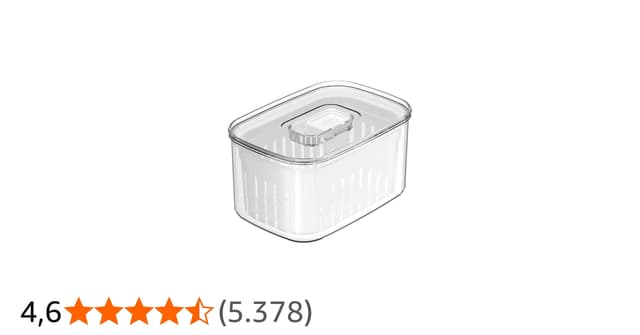 Ou Organizador com Cesto 650ml Transparente Linha Clear Fresh