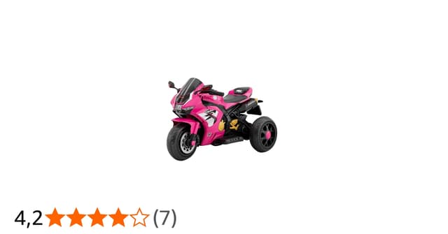 Bang Toys - Moto Elétrica Infantil Edge Titan 12v - com Luzes de Led, Sons, Entrada Usb/mp3, Bluetooth e Acelerador no Pedal - Suporta Até 25kg - Cor Rosa