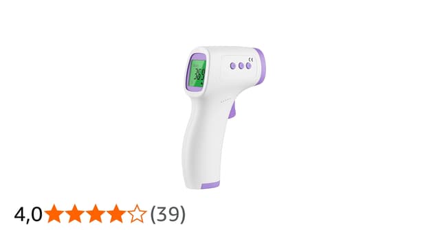 Termômetro Infravermelho Digital Premium 3 em 1 | Sem Contato, Alta Precisão, para Testa, Corpo, Líquidos e Alimentos | Visor Lcd e Alarme de Febre