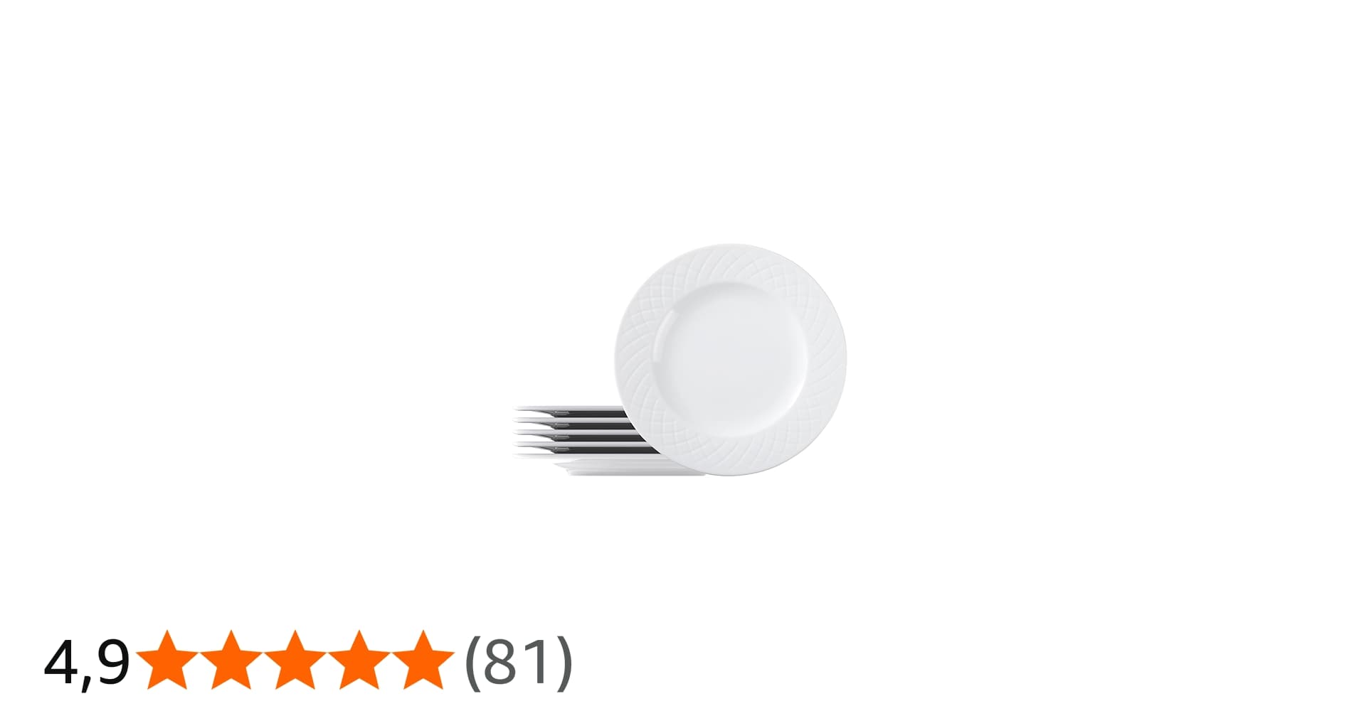 Kit Prato Raso Tramontina Ingrid em Porcelana Decorada 27 Cm 06 Peças