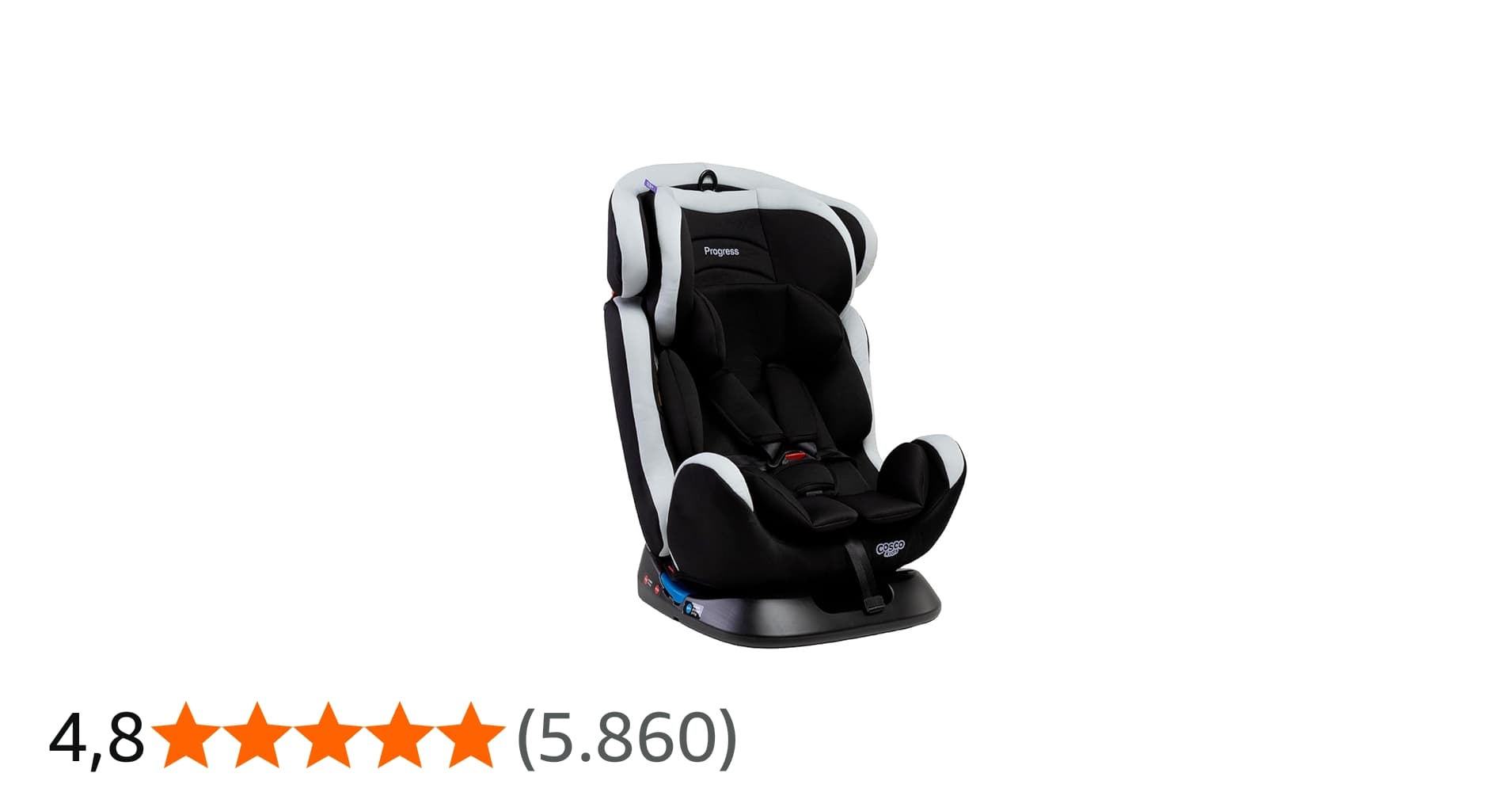 Cadeirinha Cosco Kids, Progress, 0 a 36kg, Preto Gelo