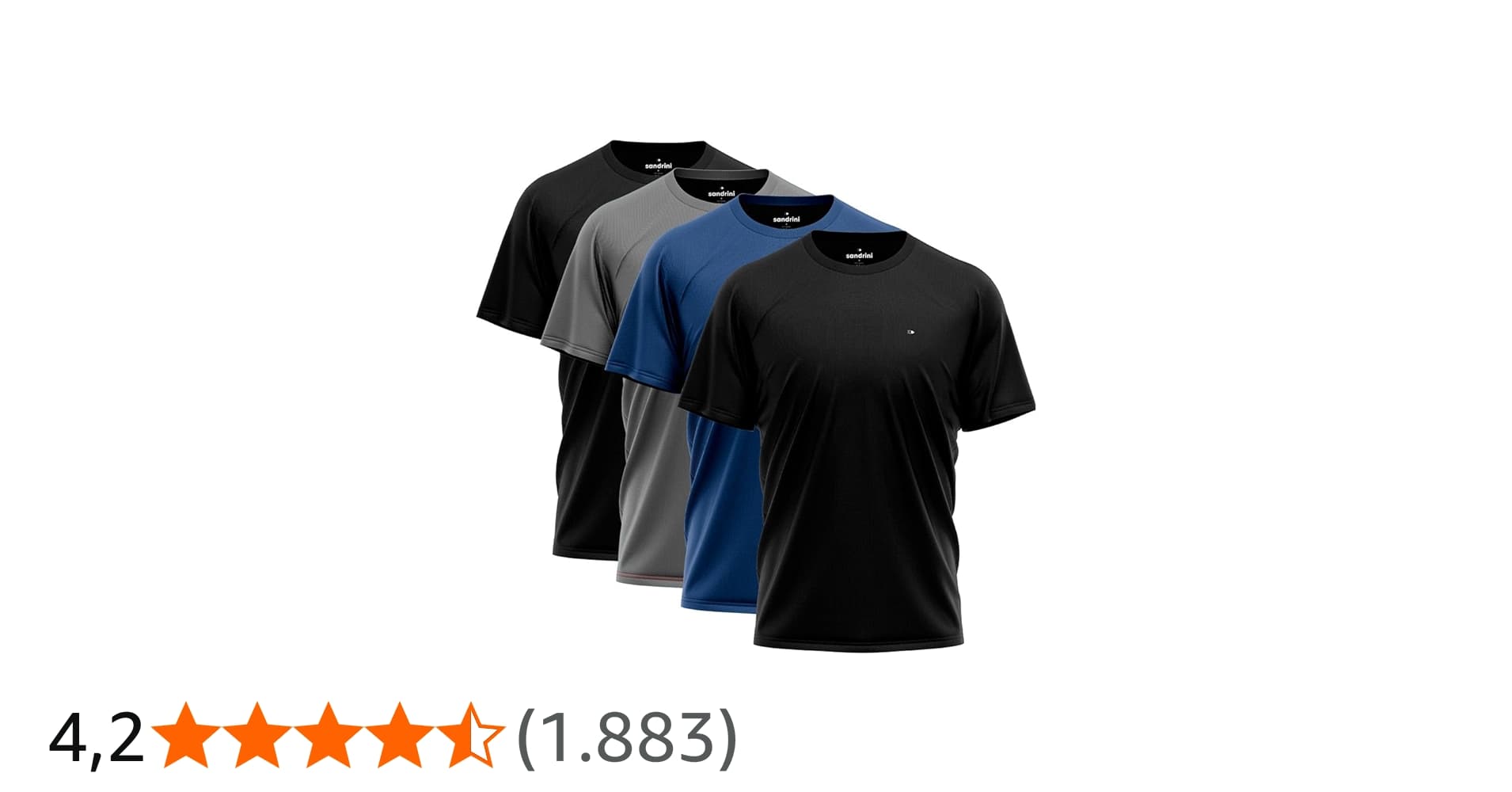Kit 4 Camisas Dry-fit Sandrini Masculina Academia Treino Uv