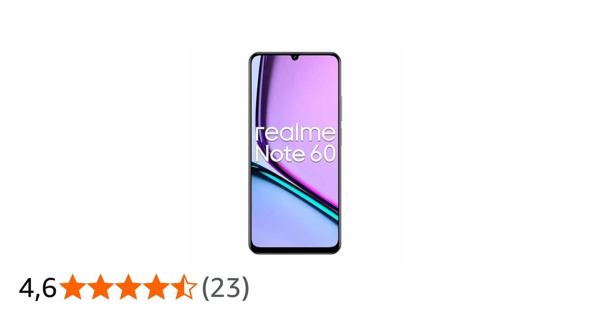 Realme Note 60-128gb - 4gb Ram - Câmera 30mp - Bateria 5000mAh - Tela de 6,74'' - Preto