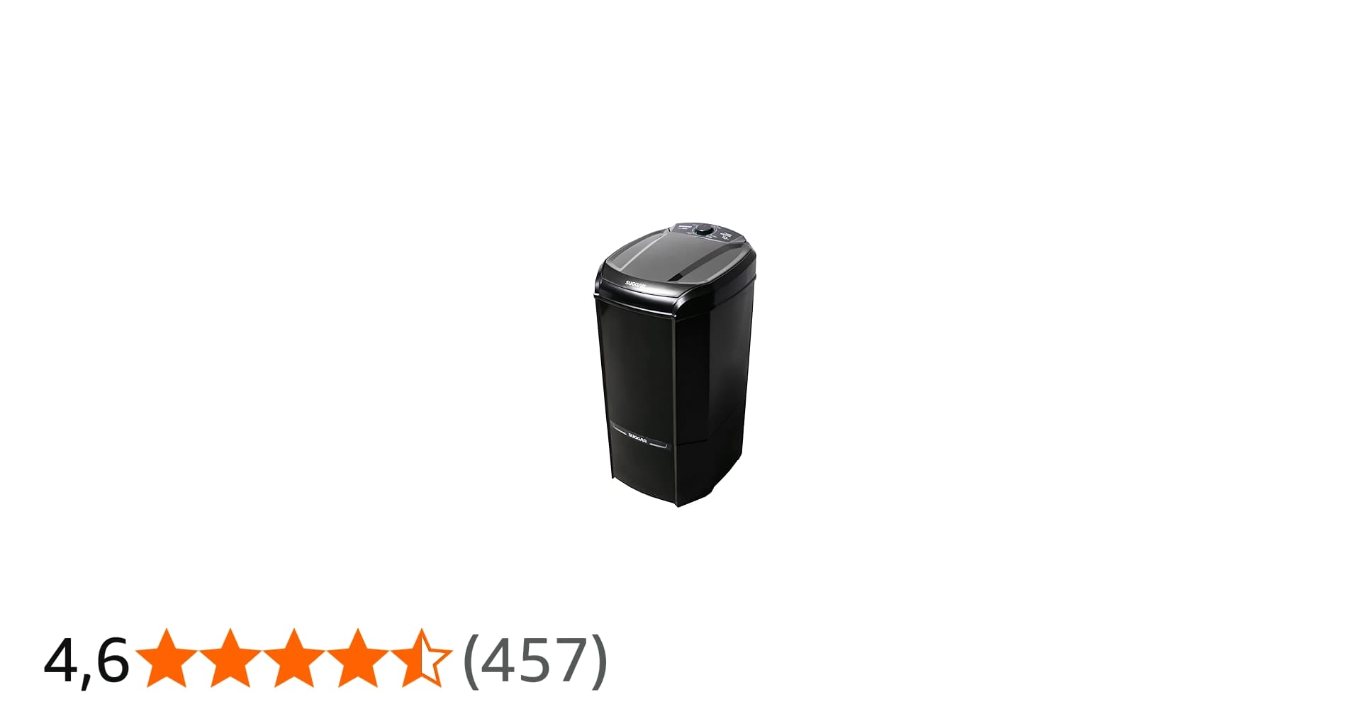 Suggar Lavadora de Roupas Lavamax Eco 10kg 110v Preta Le1021pt