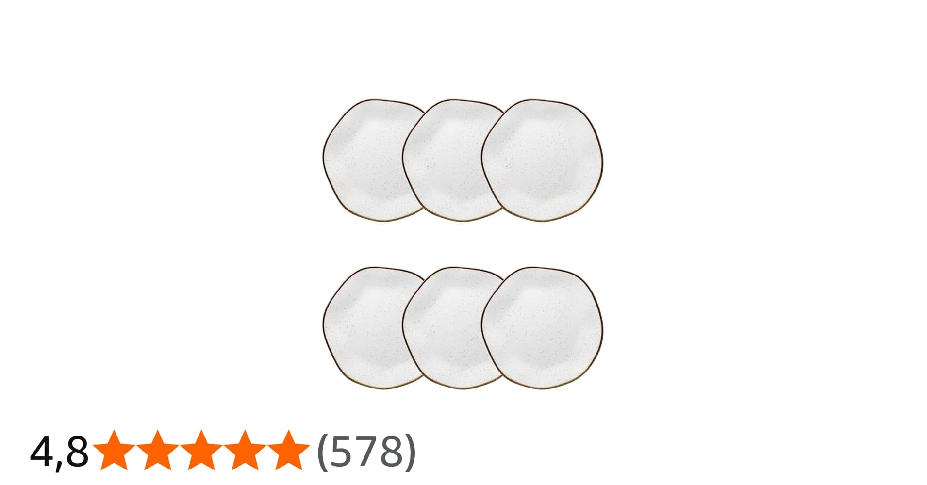 Oxford Conjunto com 6 Pratos de Sobremesa 21,5cm Ryo Maresia