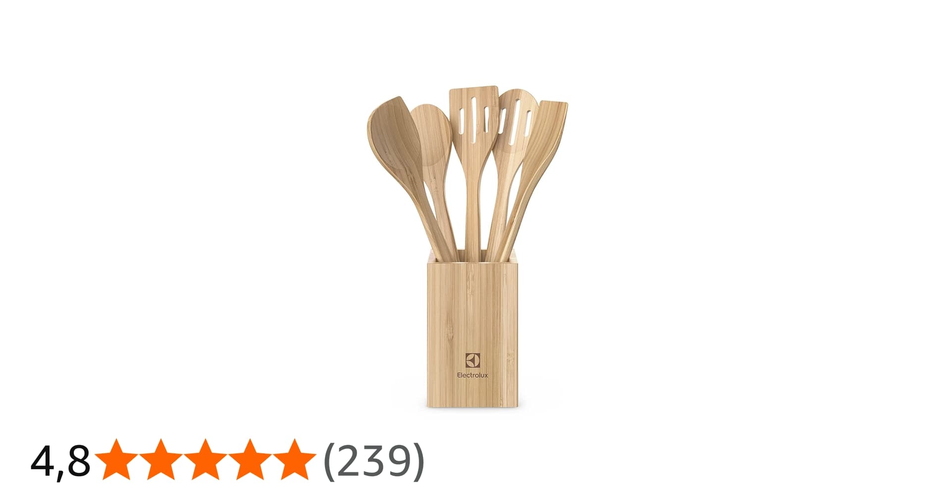 Conjunto de Utensílios de Bambu de 06 Peças