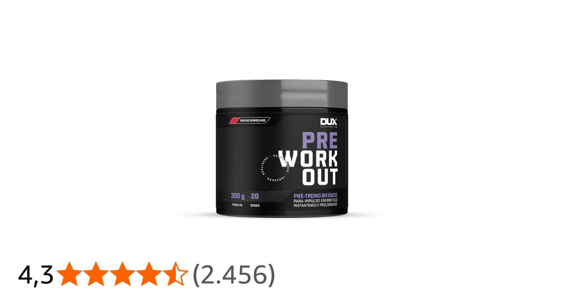 Dux Nutrition Pre Workout Original 300g - Frutas Vermelhas