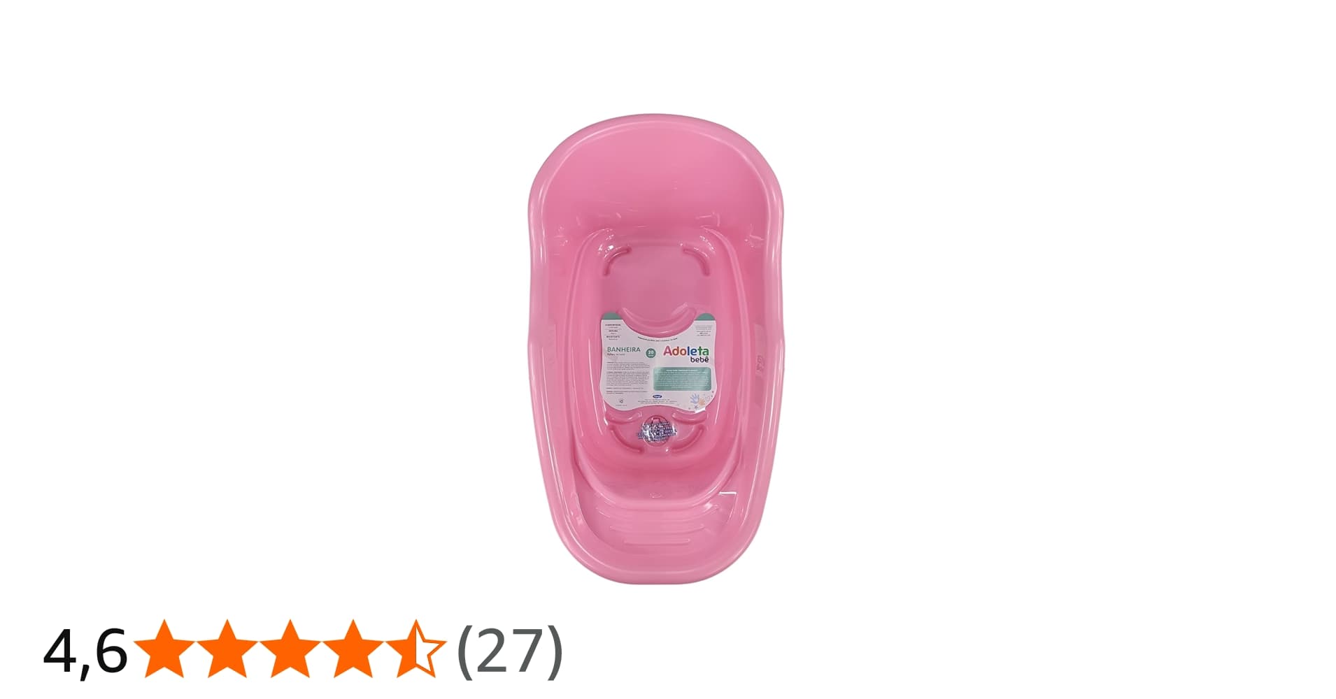 Banheira para Bebê 20 Litros Adoleta (Rosa)